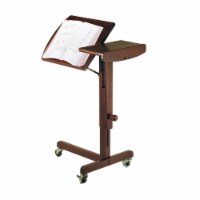 Winsome Wood Top Adjustable Height Laptop Cart Antique Walnut (94423)