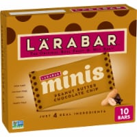Larabar Gluten Free Vegan Peanut Butter Chocolate Chip Mini Fruit & Nut Bars Healthy Snacks