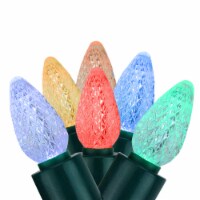Brite Star 10 Multi-Color LED Color Changing C9 Christmas Lights - 8.25 ft Green Wire