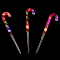 Brite Star Set of 3 Color Changing LED Candy Cane Christmas Pathway Markers 11