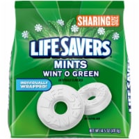 Life Savers Wint-O-Green Breath Mints Hard Candy Sharing Size Bag Perspective: Main
