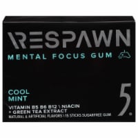 5 Gum Respawn Cool Mint Mental Focus Sugarfree Gum Perspective: Main