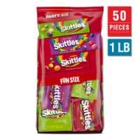 Skittles Original Wild Berry & Sour Fun Size Chewy Candy Variety Pack Party Size Bag Perspective: Main
