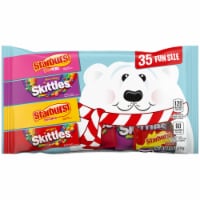 Skittles & Starburst Fun Size Chewy Christmas Candy Variety Pack Bulk Bag Perspective: Main