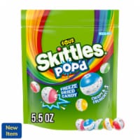 Skittles Pop'D Sour Freeze Dried Candy Resealable Bag Perspective: Main