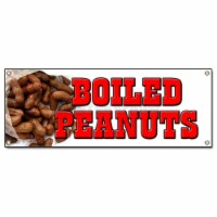 SignMission  72 in. Boiled Peanuts Banner Sign - Stand Cart Hot
