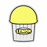 SignMission Lemon Flavor Italian Ice Die-Cut Decal - Shaved Ice Cart Stand