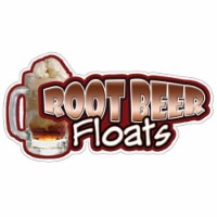 SignMission D-Rootbeer Floats Root Beer Floats Concession Decal - Stand Trailer Cart