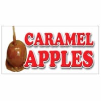 SignMission  Caramel Apples Concession Decal Candy Apple Cart Signs