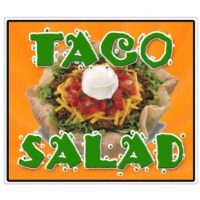 SignMission D-Taco Salad Taco Salad Concession Decal - Mexican Food Trailer Menu