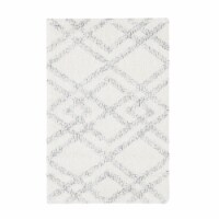 INK+IVY Modern Ansel Cotton Bath Rug with Grey and White Finish II72-1229
