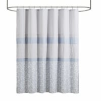 510 DESIGN Polyester Embroidered Shower Curtain with Blue Finish 5DS70-0250