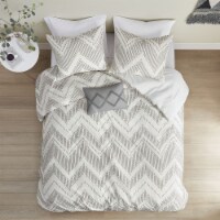 Bayside 4 Piece Cotton Clip Jacquard Comforter Set