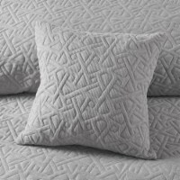 Origami Knit Quilted Top Decorative Square Pillow 18x18
