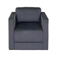 MARTHA STEWART Madrid Swivel Chair with Gray Finish MT103-1188