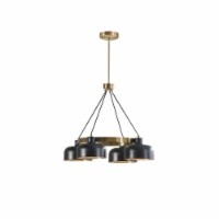 INK+IVY Abbott 4-Light Chandelier with Black and Gold Finish II150-0130