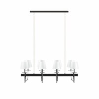 Hampton Hill Fairmount 8 Light Chandelier in Black and Silver Finish FB150-1169