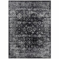 Madison Park Vintage Persian Woven 6x9' Area Rug in Black and Cream MP35-8067