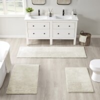 Beautyrest Plume Reversible Cotton Bathroom Rug, Ivory - 24x72