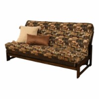 Kodiak Furniture Aspen Reclaim Mocha Futon with Multi-Color Fabric Mattress