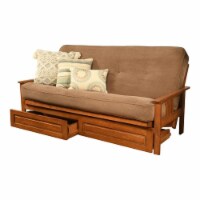 Kodiak Furniture Monterey Futon with Fabric Mattress in Barbados/Mocha Brown