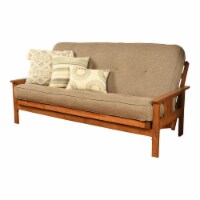 Kodiak Furniture Monterey Full Futon with Fabric Mattress in Gray Stone/Barbados