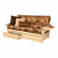 Kodiak Furniture Phoenix Futon with Canadian Fabric Mattress in White/Brown