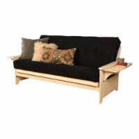 Kodiak Furniture Phoenix Futon with Suede Fabric Mattress in Antique White/Black