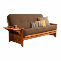 Kodiak Furniture Phoenix Futon with Linen Fabric Mattress in Barbados/Brown