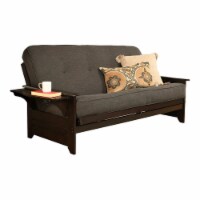 Kodiak Furniture Phoenix Frame with Linen Fabric Mattress in Gray/Espresso