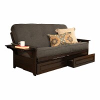 Kodiak Furniture Phoenix Frame with Fabric Mattress in Charcoal Gray/Espresso