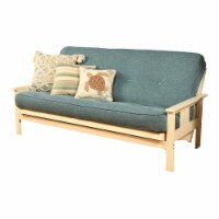 Kodiak Furniture Monterey Frame with Linen Fabric Mattress in Antique White/Blue