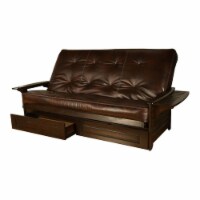 Kodiak Furniture Phoenix Espresso Queen-size Storage Futon with Brown Mattress