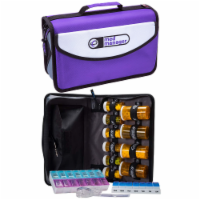 Med Manager Mini Medicine Organizer and Pill Case, Holds (10) Pill Bottles, Purple