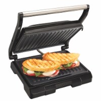Proctor Silex® Panini + Compact Grill - Black Perspective: Main