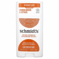Schmidt's Aluminum-Free 24-Hour Odor Protection Sandalwood & Citrus Vegan Natural Deodorant Stick
