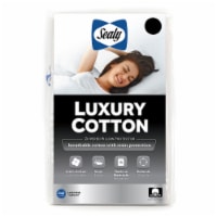 Sealy® Luxury Cotton Zippered Pillow Protector King - White Perspective: Main
