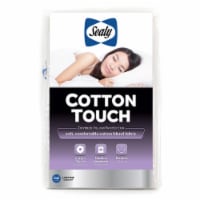 Sealy® Cotton Touch Zippered Pillow Protector - White Perspective: Main