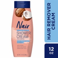 Nair Hair Remover Shower Cream Sensitive Formula with Coconut Oil and Vitamin E Perspective: Main