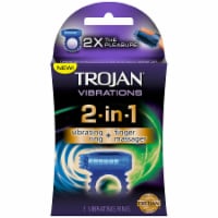 Trojan Vibrations 2-In-1 Vibrating Ring and Finger Massager