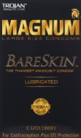 Trojan Magnum Bareskin Lubricated Large Size Condoms