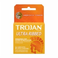 Trojan® Ultra Ribbed Lubricated Latex Condoms