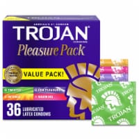 Trojan Pleasure Pack Condoms Assorted Latex Condoms Perspective: Main