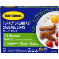 Butterball All Natural Fully Cooked Turkey Breakfast Sausage Links