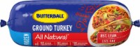 Butterball All Natural 85% Lean/15% Fat Frozen Ground Turkey Roll Perspective: Main