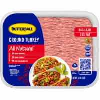 Butterball All Natural Fresh Ground Turkey, 85%/15%, 16oz, 1 Tray Perspective: Main