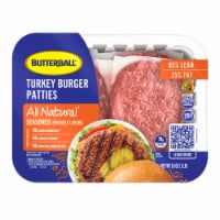 Butterball All Natural Fresh 85/15% Lean Turkey Burger Patties – Seasoned for Beef Lovers 16 oz Perspective: Main