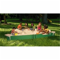 SandLock CSG-120120 10 X 10 Sandbox With 4 Corner Seats- 1 Bench Seat- Ground Barrier