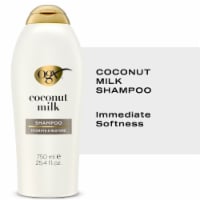 OGX Nourishing + Coconut Milk Shampoo, Hydrating & Restoring for Soft Hair After the First Use Perspective: Main