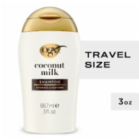 OGX Nourishing + Coconut Milk Moisturizing Hair Shampoo, TSA-Compliant Travel Size Perspective: Main